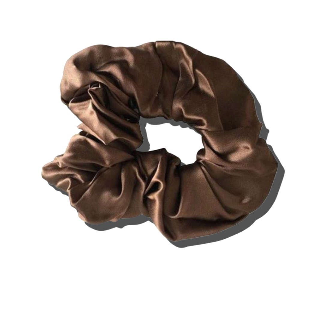 yosmo-zijden-scrunchie-medium-bruin